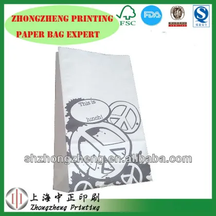 sandwich,/pizza fast food paper bag FDA approved