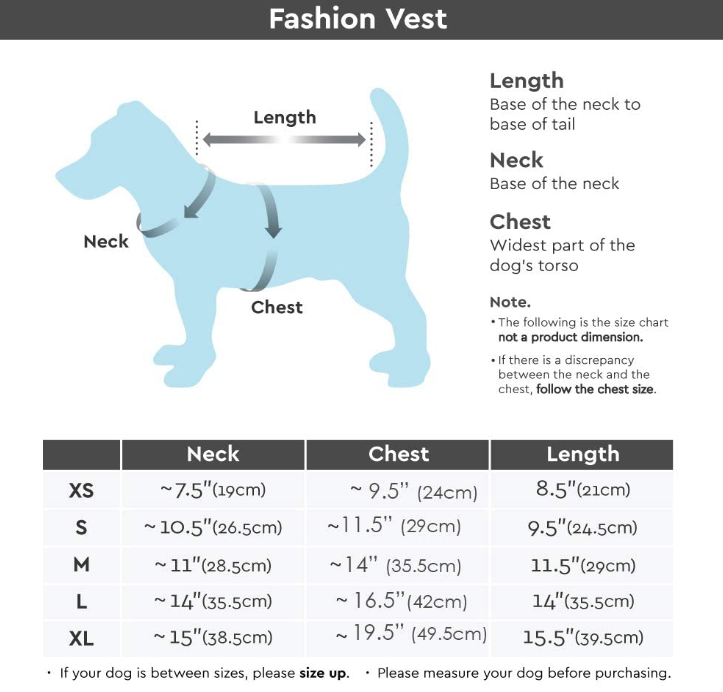 Pet Jacket Coat with Stretchable Chest