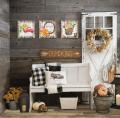 Pumpkin Farmhouse Canvas Wall Art