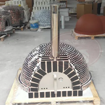Italian Outdoor Woodfire 500 Degree Round Ceramic Burn Built-in Ovens Pizza Dome
