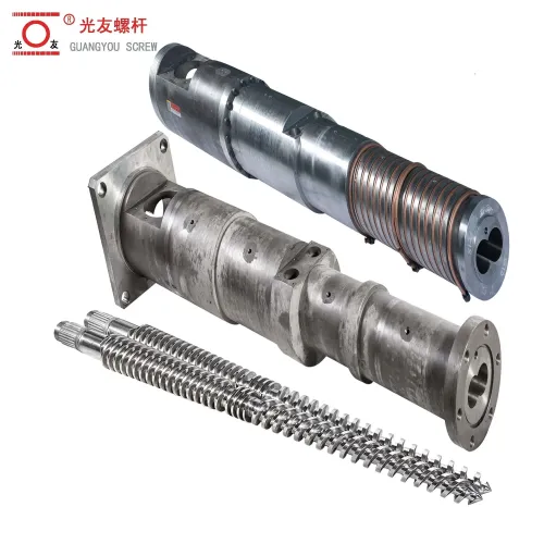 Bimetallic conical twin screw barrel para sa plastic extruder at granulate line