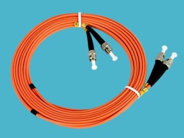 ST multimode duplex fiber optic patch cord