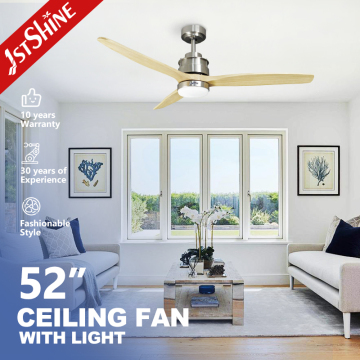 1er ventilateur de plafond: lames en bois multicolores avec éclairage LED