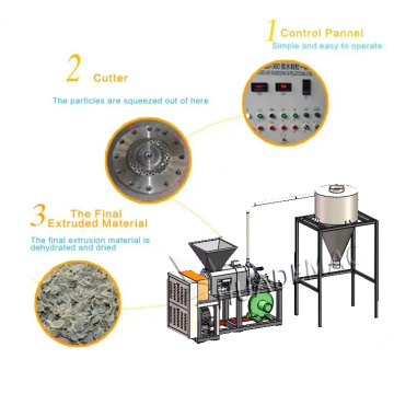 Recycled PP PE Film Squeezer Pelletizing Machine