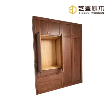Custom Wooden Built-In Wardrobe Storage Solution