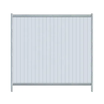 construction site dust block non-perspective metal fence