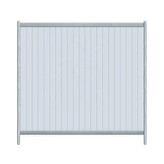 construction site dust block non-perspective metal fence