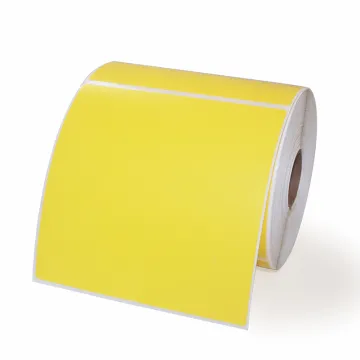 Premium yellow address shipping label 100x150 sticker