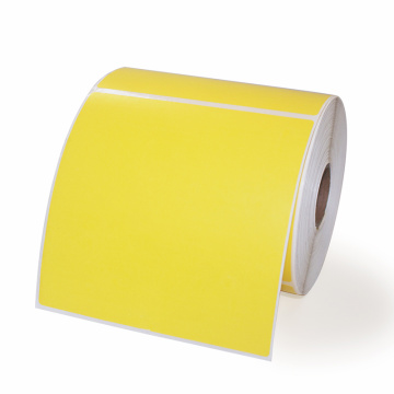 Premium yellow address shipping label 100x150 sticker