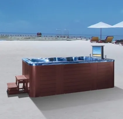 Lap Pool Vs Swim Spa Villa Garden Freestanding 2 Zone Swimming Pool Spa