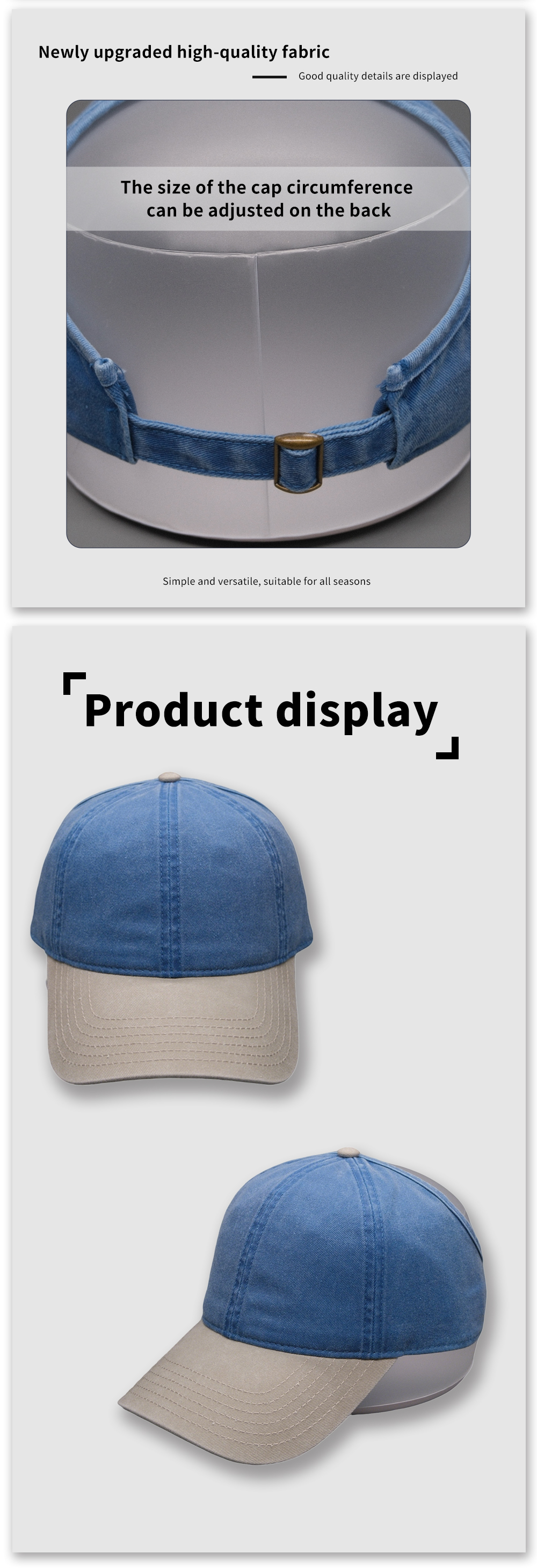 Stylish Adult Twill Cotton Baseball Cap