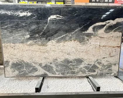 Wholesale Luxury Italian Grey Stormy Marble Slabs for Bathroom and Floor Designs