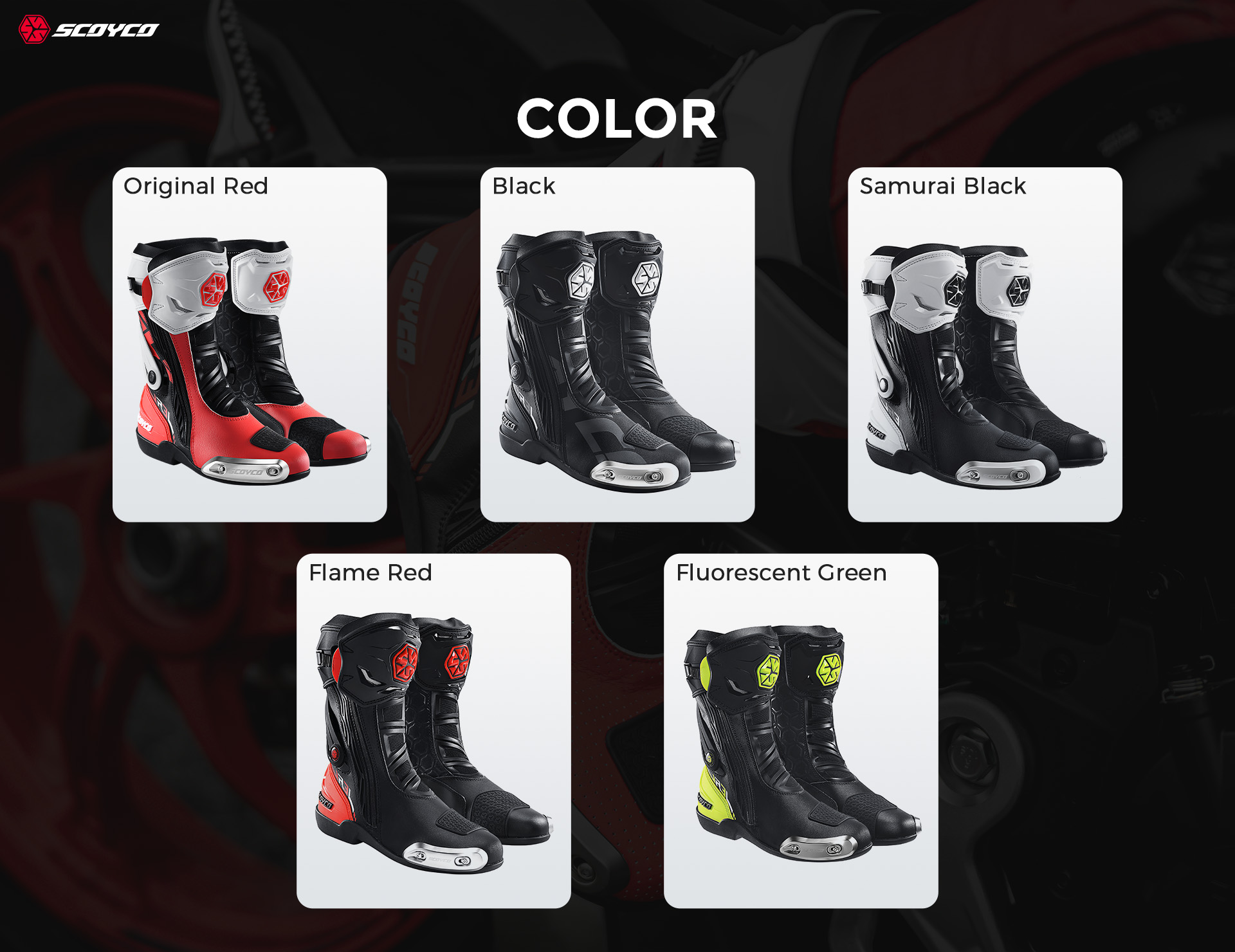 multi-protection sportbike track boots