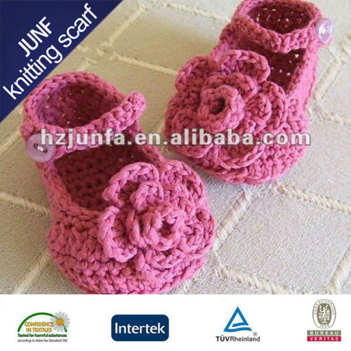 2012 fashion best selling acrylic jacquard spring simple knit baby shoes