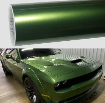 metallic gloss green mamba car wrap vinyl