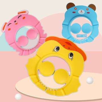 Baby Cartoon Shower Hat with Ear Protection and High Elasticity for Bath Time