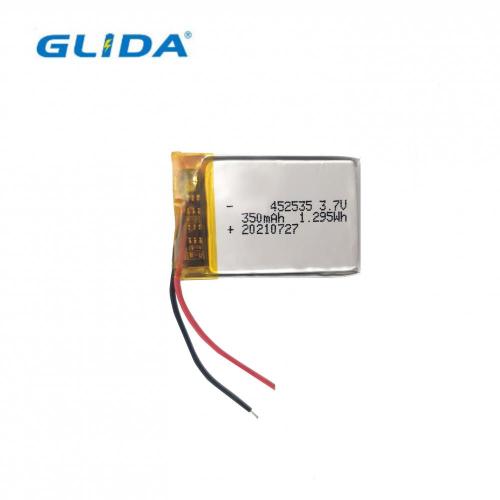 lithium polymer battery 452535 3.7V 350mah for light watch