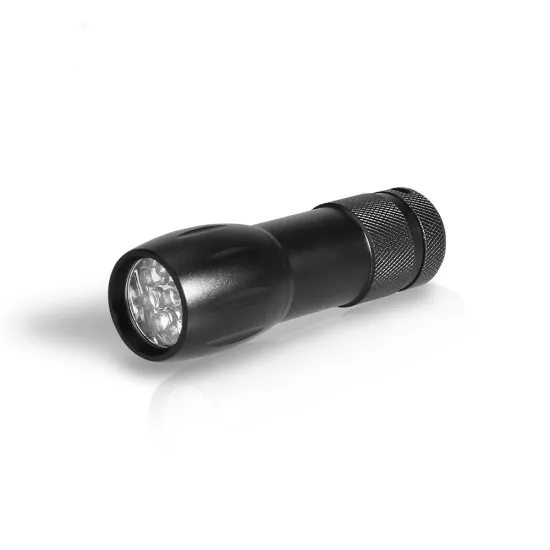 Popular Mini 9 LED Aluminum Flashlight for Camping and Torch Use