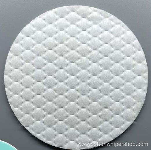 Round cosmetic makeup cotton pad with pattern