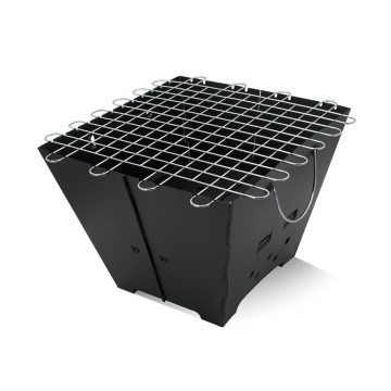 Tragbarer faltbarer Grill aus rostfreiem Stahl für Holzkohle -Grill