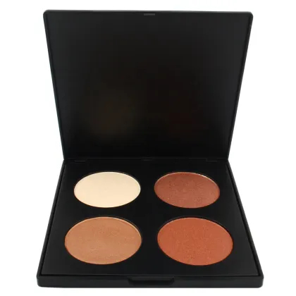 Custom Your Logo 4 Color Contour Highlight Makeup Mineral Pressed Powder Concealer Palette