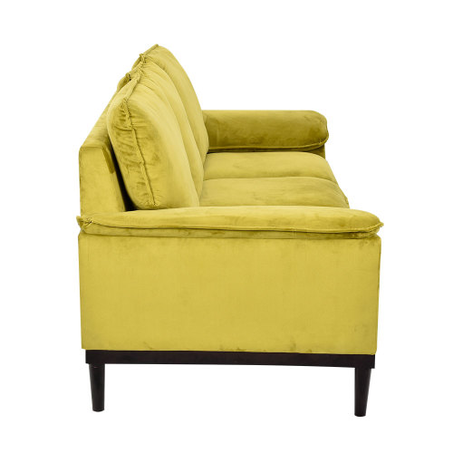 Factory direct sale modern 3 seater comfortable fabric yellow contemporary living room sofas