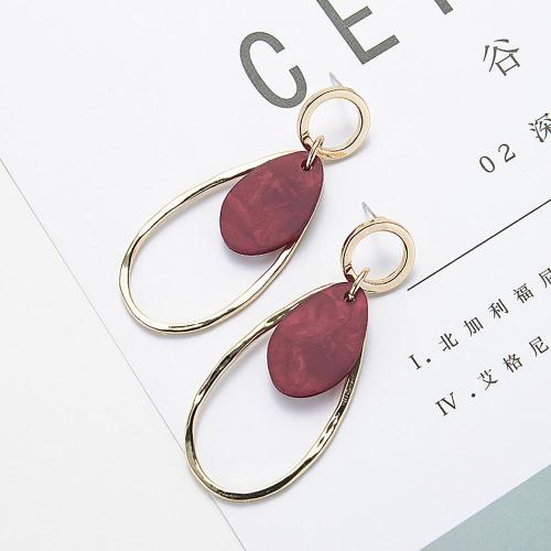 Geometric drop shaped earrings pendant acrylic plate alloy women's gold earrings earrings jewelry gifts