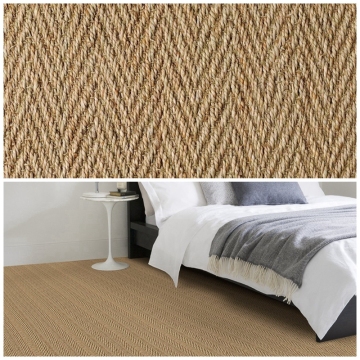 Wall to wall natural seagrass carpet floor covering