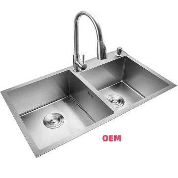 Modern Design Hot Selling Stainless Steel Double Bowl Kitchen Sink