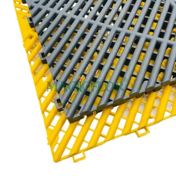 Interlocking Plastic Tiles for Car Wash Show Workshop Garage Floors