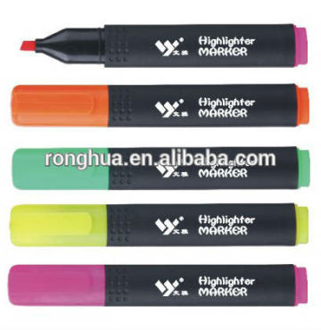 wholesale supply plastic highlighter pen and highlighter ink refill