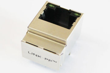 10 / 100m Base Pcb Mounting , 180 Degree Ieee Rj45 Connector