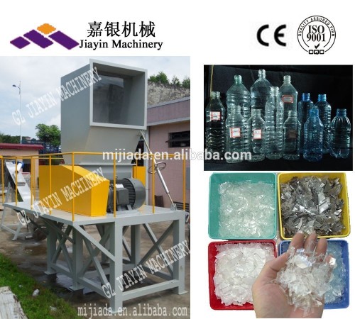 High Capacity Plastic Water Bottle Shredder, Plastic Shredder for Waste PET Plastic Recycling