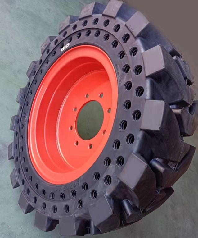 Heavy Duty Solid Skid Steer Tires 10 16.5