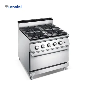 Quality Guarantee Professional 4 Burner Gas Food Cooker Machinery with Oven Series Stove Price