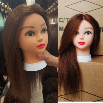 Kosmetologi Outlet Pabrik 100% Rambut Manusia Salon Praktek Kepala Manekin Manekin Boneka Dummy