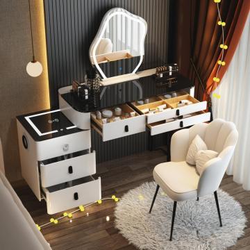 2025 YD Stylish Modern Beautiful Girls Wireless Charging Luxury Dressing Table