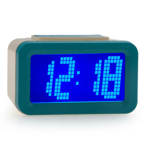 Stationär digital klocka med stor LED display ABS ram