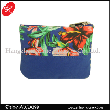 beauty flowers print wallet/wholesale moneybag/popular mini coin purse