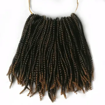 Brown 8 inch 50 strands/pack black Synthetic curly Crochet Hair Extension For African Braids Nubian Twist Crochet Braids