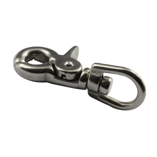 Wholesale custom dog hooks metal trigger swivel spring snap hook for key chain metal hooks