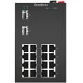 Switches Fast Ethernet de alto estándar de 2SFP y 16 puertos RJ45