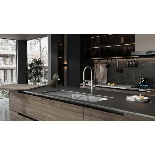 Warna PVD Rose Gold Drainboard Farmhouse Kitchen Sink