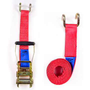 2" 5T 50mm Wholesale Truck Tie Down Ratchet Buckle Straps Finger Handle With 2 Inch Close Rave Hooks