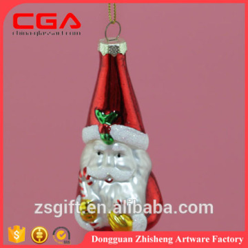 2015 lovely hot sale hand-painted christmas decorations, cheap and high quality glass hanging baubles for X\' mas ornament
