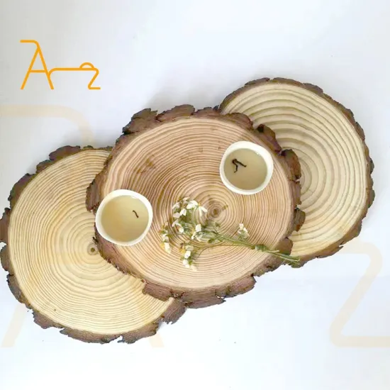 Custom Decorative Pine Wood Cup Mat and Charger Plates: Creative Wooden Coasters for Hotel and Restaurant Use