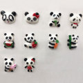 Various Type Kawaii Panda Shaped Resin Cabochon 100pcs Handmade Craftwork Decorative Beads Slime DIY Toy Decor