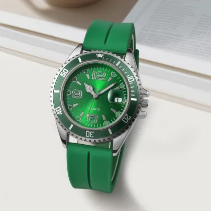 Custom Logo Wholesale Men's Luxury Silicone Alloy Quartz Watch