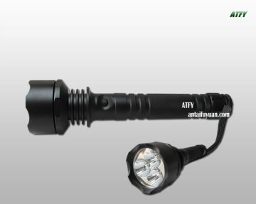 glaring flashlight