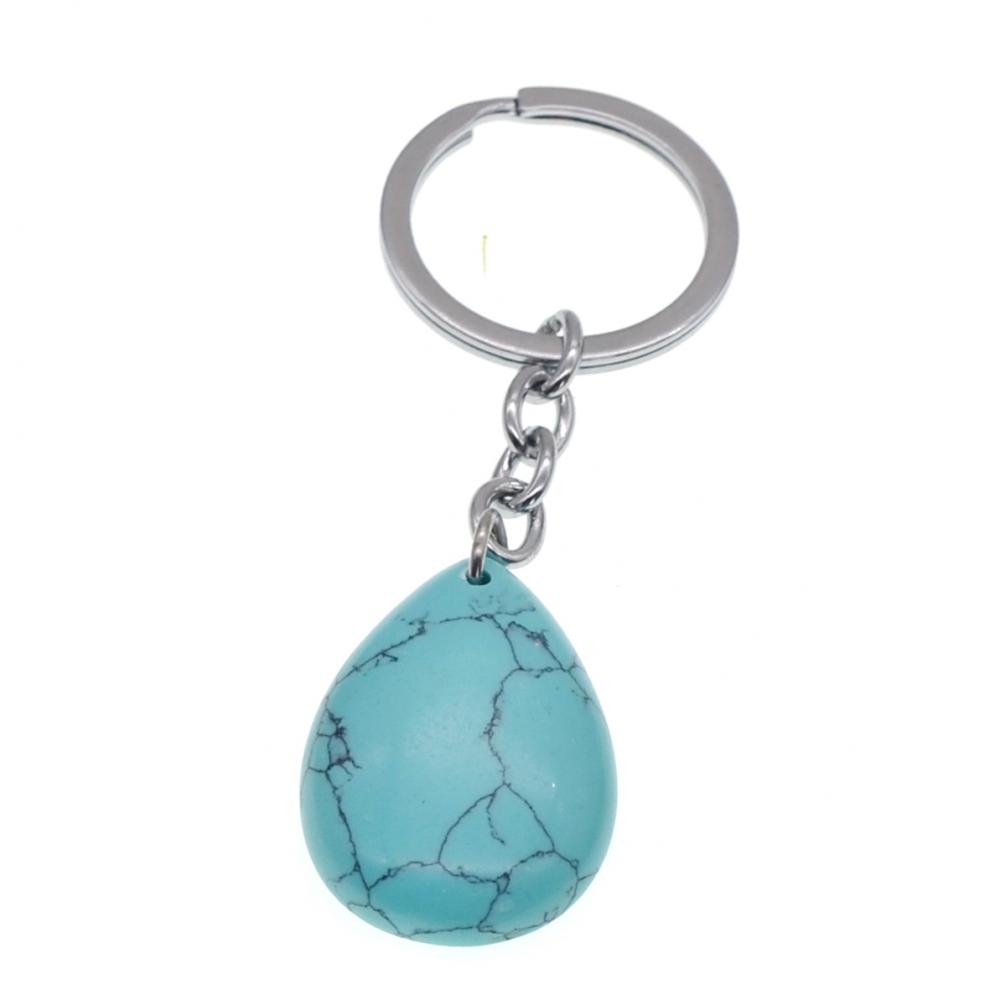 Pendentif de guérison de Chakra naturel de gemme de Waterdrop Keychain